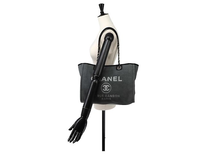 Chanel Deauville MM Chain Tote Handbag - view 10