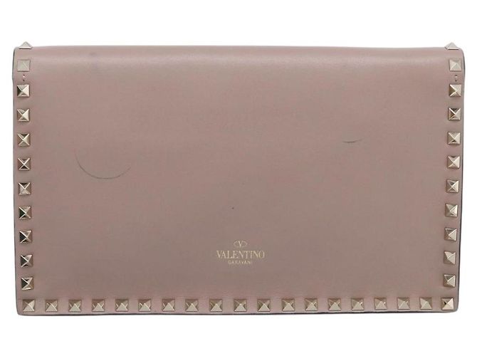 Valentino Garavani Rockstud Flap Clutch Leather Small - vista 2