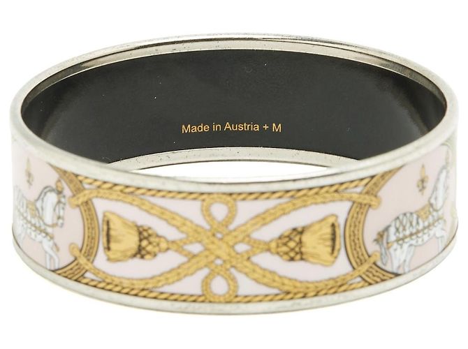 Hermès Bracciale Rigido Grand Apparat Smalto Stampato Large - vista 3
