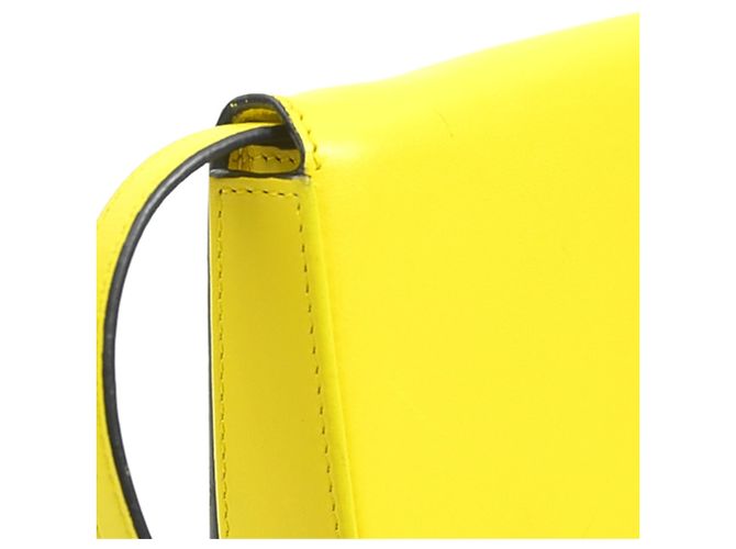 Borsa a tracolla in pelle gialla Loewe - vista 6
