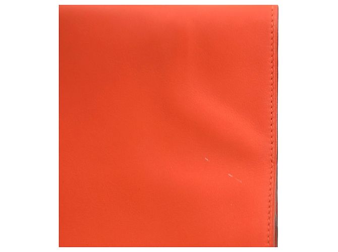 Hermès Borsa pochette Hermes in pelle Red Orange - vista 10