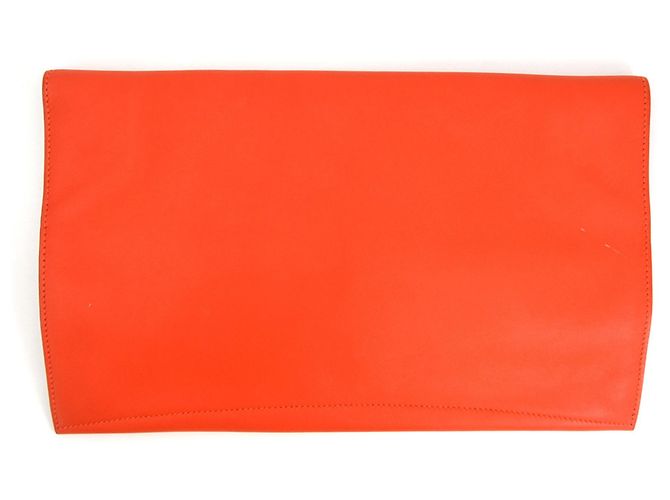 Hermès Borsa pochette Hermes in pelle Red Orange - vista 2