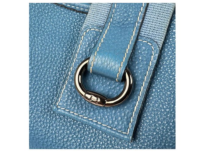 Hermès Borsa a tracolla Hermes - Pelle Togo in Blue Jean - vista 11
