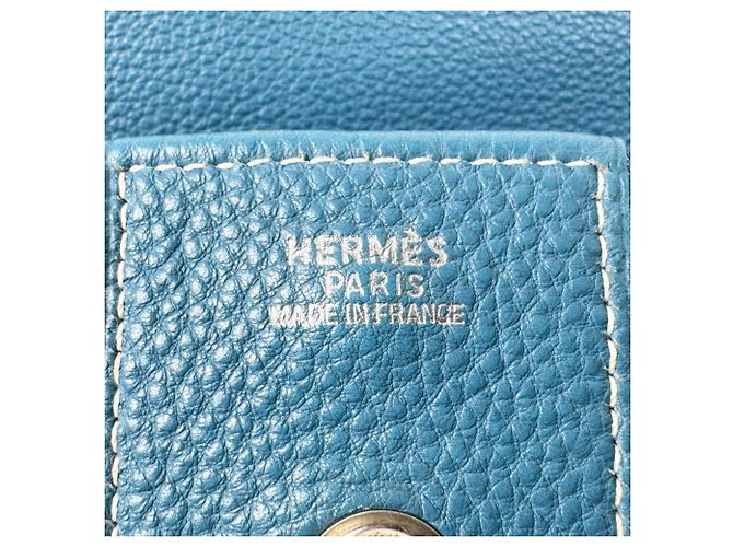 Hermès Borsa a tracolla Hermes - Pelle Togo in Blue Jean - vista 12