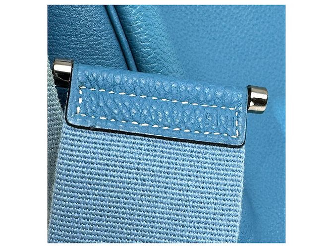 Hermès Borsa a tracolla Hermes - Pelle Togo in Blue Jean - vista 13