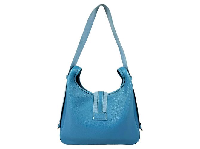 Hermès Borsa a tracolla Hermes - Pelle Togo in Blue Jean - vista 3