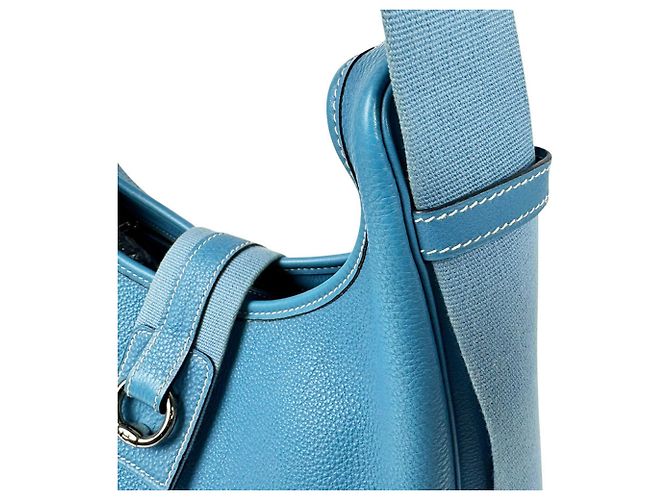 Hermès Borsa a tracolla Hermes - Pelle Togo in Blue Jean - vista 6