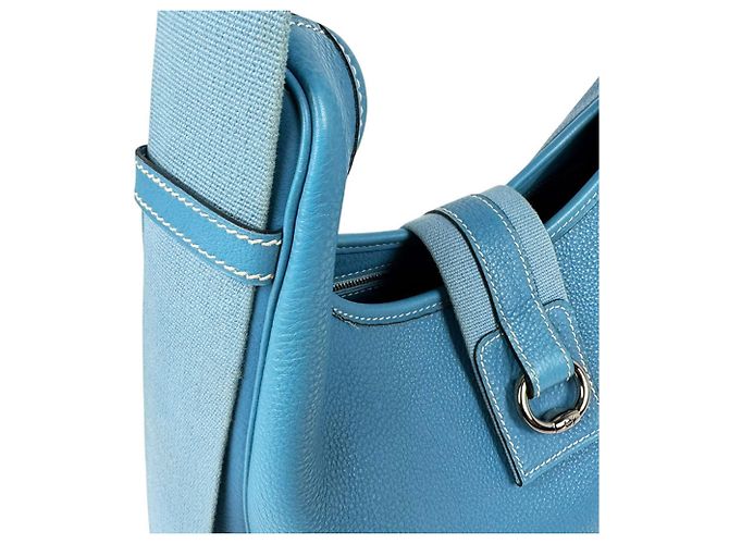 Hermès Borsa a tracolla Hermes - Pelle Togo in Blue Jean - vista 7