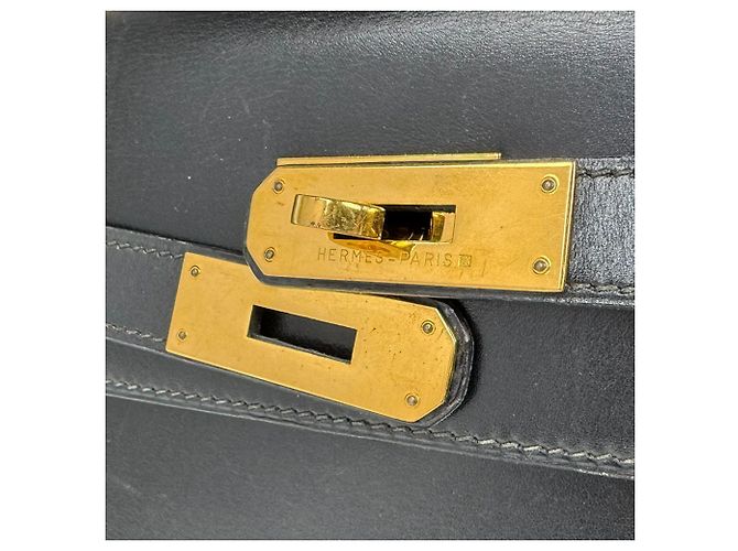 Hermès Borsa Hermes Kelly 32 in pelle di vitello Box nera - vista 12