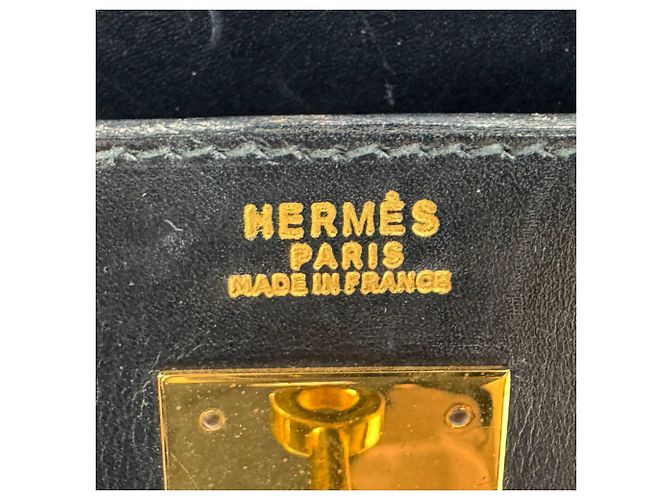 Hermès Borsa Hermes Kelly 32 in pelle di vitello Box nera - vista 13