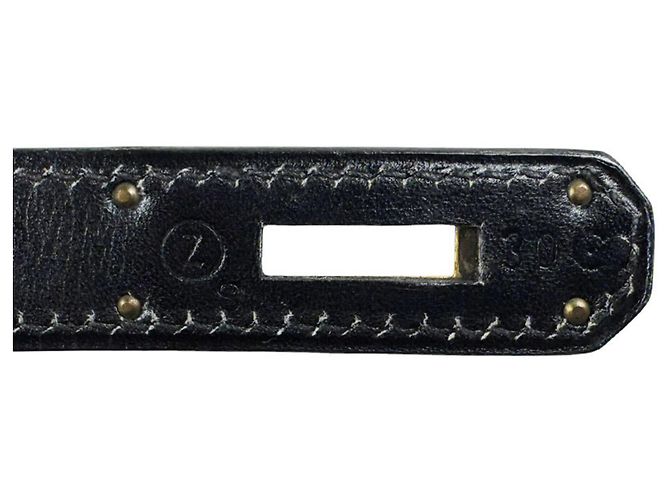 Hermès Borsa Hermes Kelly 28 in pelle Box Calf nera - vista 13