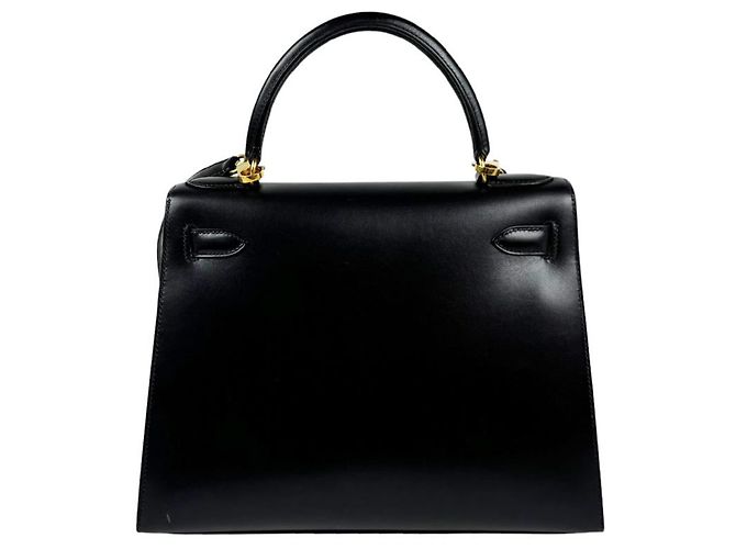 Hermès Borsa Hermes Kelly 28 in pelle Box Calf nera - vista 3