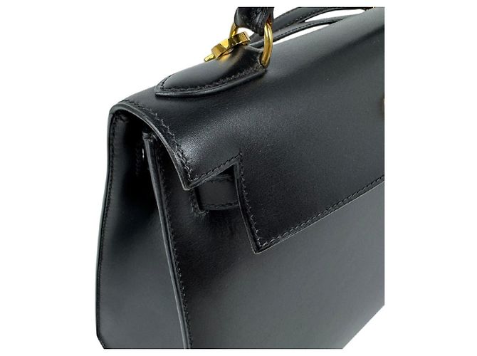 Hermès Borsa Hermes Kelly 28 in pelle Box Calf nera - vista 7