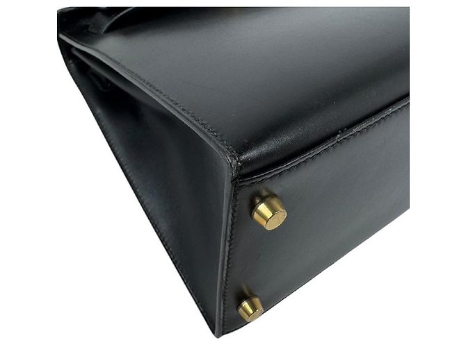 Hermès Borsa Hermes Kelly 28 in pelle Box Calf nera - vista 9