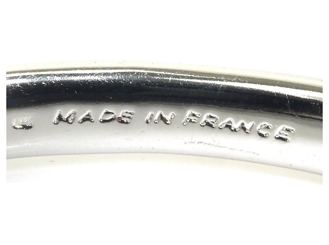 Hermès Bracciale Rigido Hermes in Metallo Argentato - vista 9