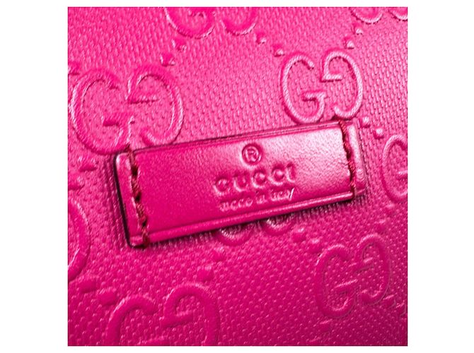 Borsa a tracolla Gucci in pelle rosa - vista 11