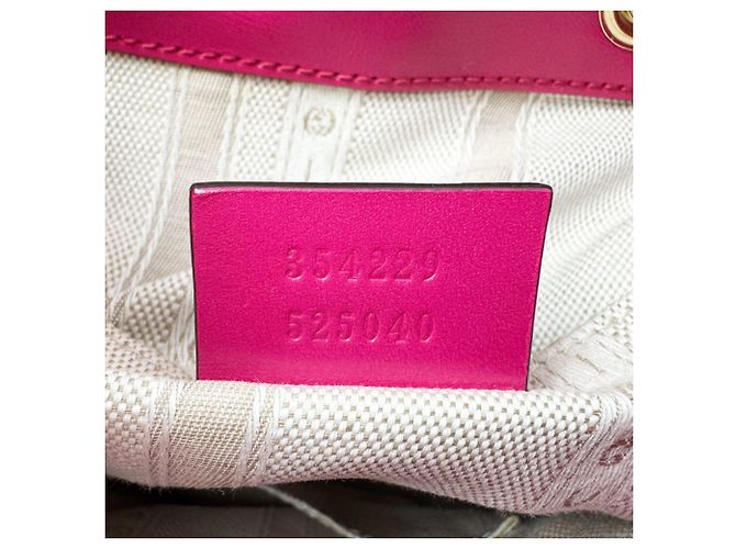 Borsa a tracolla Gucci in pelle rosa - vista 13