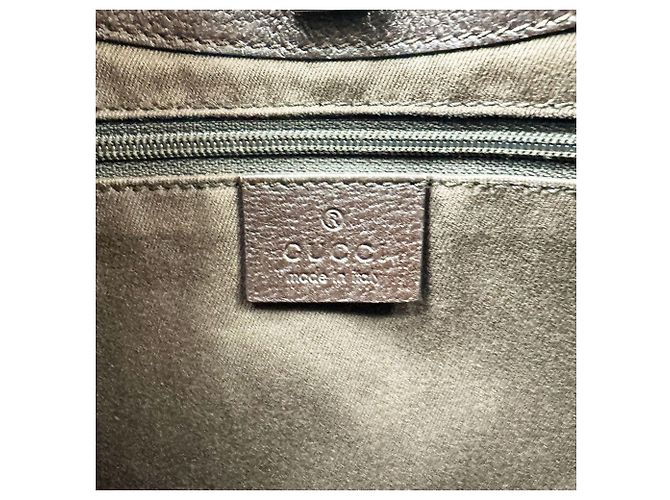 Borsa a mano Gucci marrone in GG Canvas e pelle - vista 11