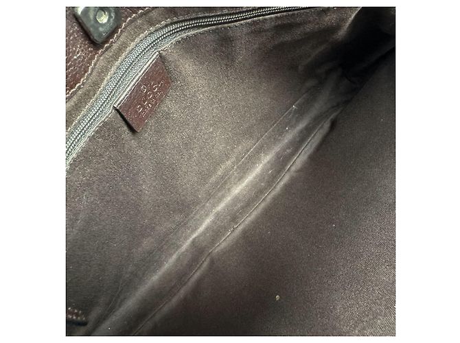 Borsa a mano Gucci marrone in GG Canvas e pelle - vista 5
