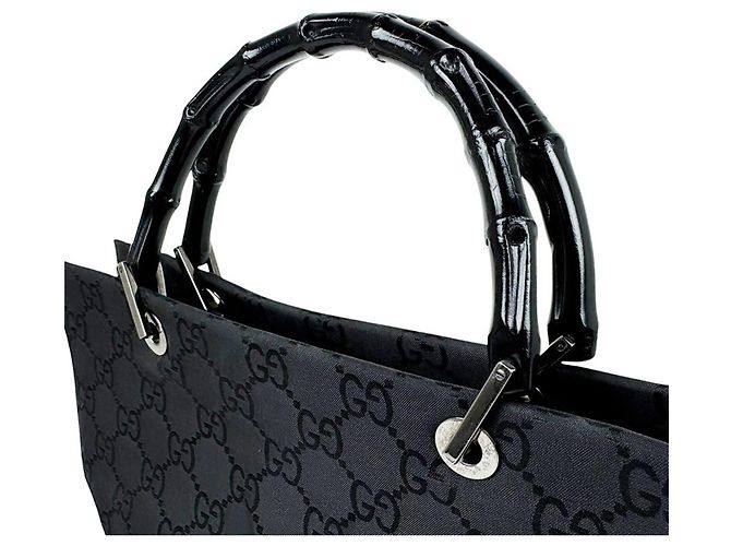 Borsa Gucci in tela di nylon nera - vista 10