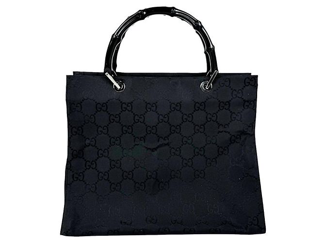 Borsa Gucci in tela di nylon nera - vista 3