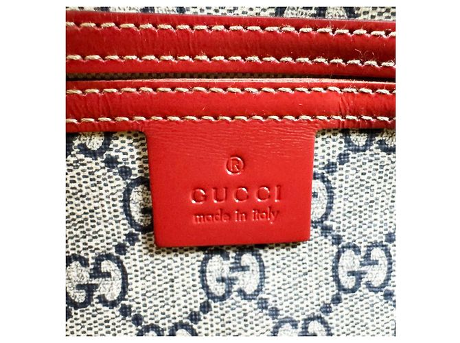 Borsa Gucci Boston Bag - Navy and Red - vista 13