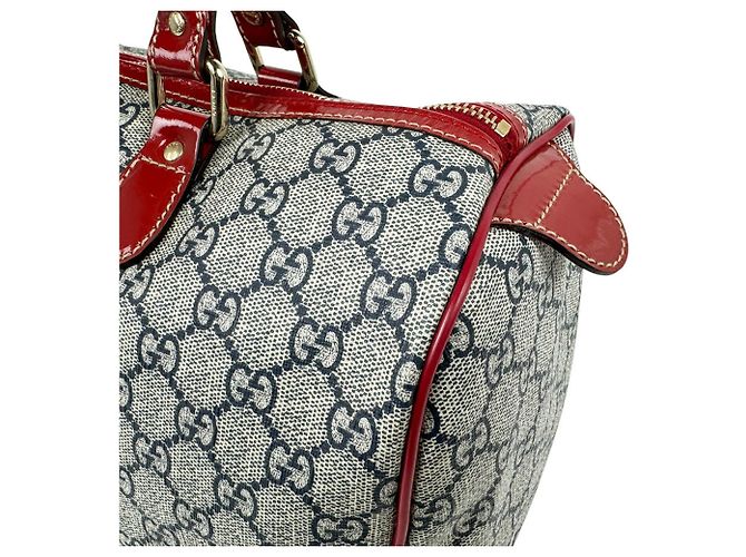 Borsa Gucci Boston Bag - Navy and Red - vista 6
