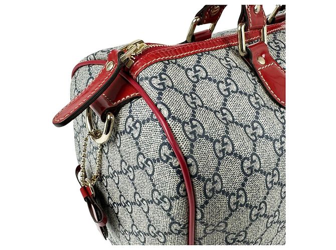 Borsa Gucci Boston Bag - Navy and Red - vista 7