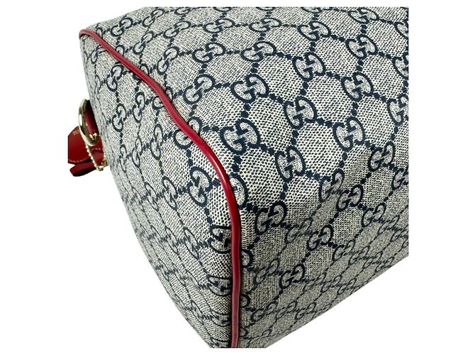 Borsa Gucci Boston Bag - Navy and Red - vista 9