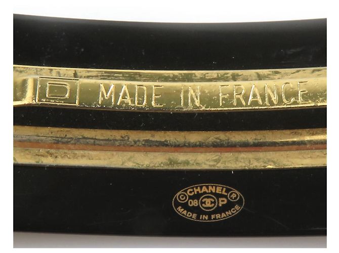 Fermiello Chanel in plastica nera - vista 7