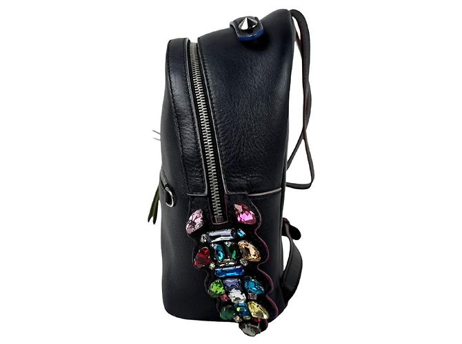 Fendi Black Leather Backpack - view 2