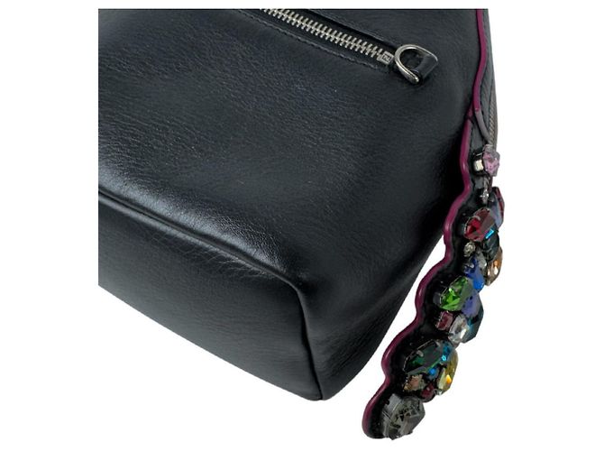 Fendi Black Leather Backpack - view 8