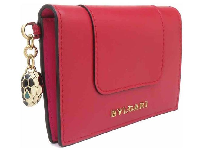 Bulgari Tarjetero Bvlgari Serpenti Forever de piel roja - vista 2