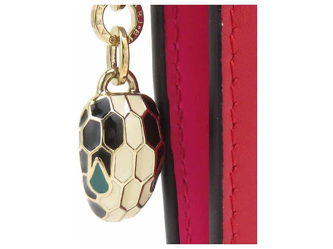 Bulgari Tarjetero Bvlgari Serpenti Forever de piel roja - vista 8
