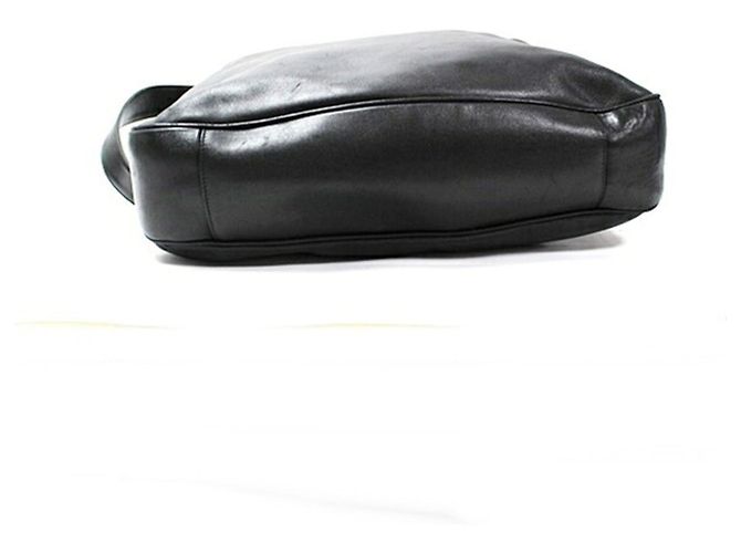 Borsa a tracolla Gucci Bamboo in pelle nera - vista 6