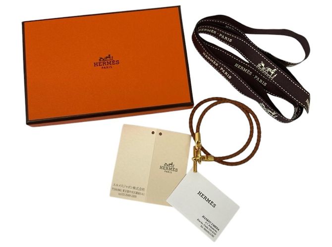 Hermès Pulseira de Couro Hermes Glenan Double Tour - vista 12