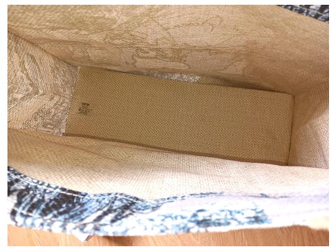 Dior Toile de Jouy Cabas Shopper Weltkarten-Motiv Blau-Weiß - Ansicht 6