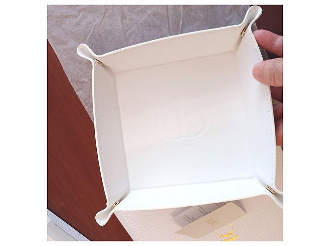 Dior White Faux Leather Valet Tray - view 3