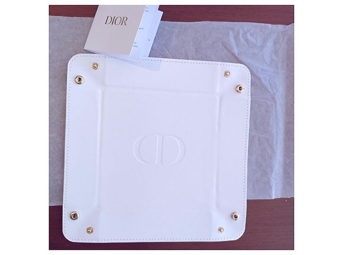 Dior White Faux Leather Valet Tray - view 4