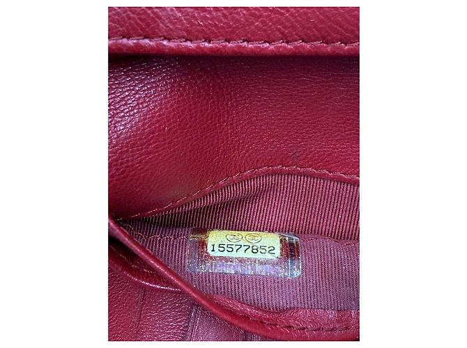 Chanel cartera de piel acolchada en rojo - vista 12