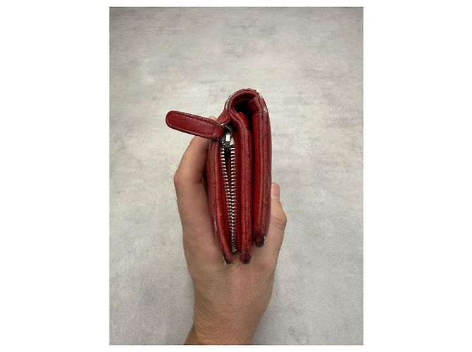 Chanel cartera de piel acolchada en rojo - vista 4
