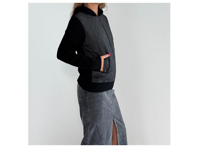 Max Mara Leisure Kapuzenpullover aus Kaschmir & Wolle - Schwarz - Ansicht 5