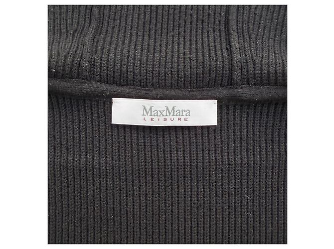 Max Mara Leisure Kapuzenpullover aus Kaschmir & Wolle - Schwarz - Ansicht 6
