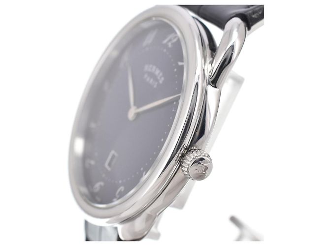 Hermès Hermes Arceau Quartz Stainless Steel and Alligator 40 - vista 3