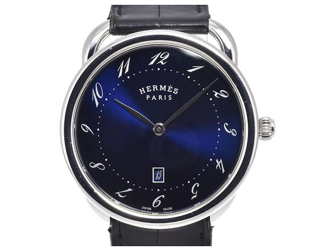 Hermès Hermes Arceau Quartz Stainless Steel and Alligator 40 - vista 4