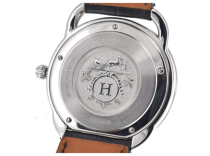Hermès Hermes Arceau Quartz Stainless Steel and Alligator 40 - vista 6