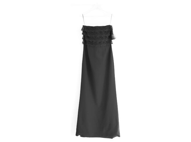 Givenchy Vestido bustier de renda preta Fall 2021 - vista 2