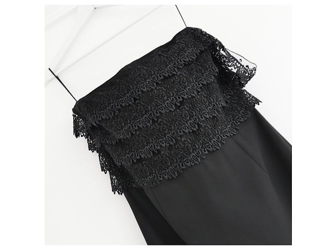 Givenchy Vestido bustier de renda preta Fall 2021 - vista 4