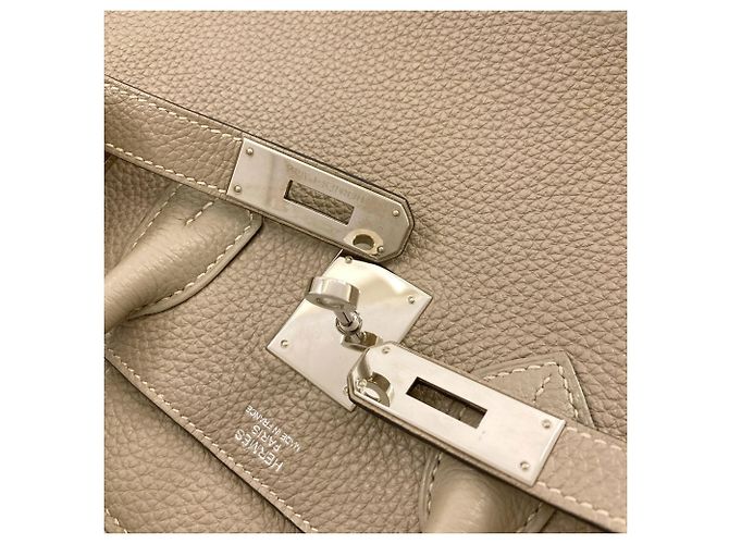 Hermès Borsa Hermes Birkin 30 in Turtledove Grey - vista 17