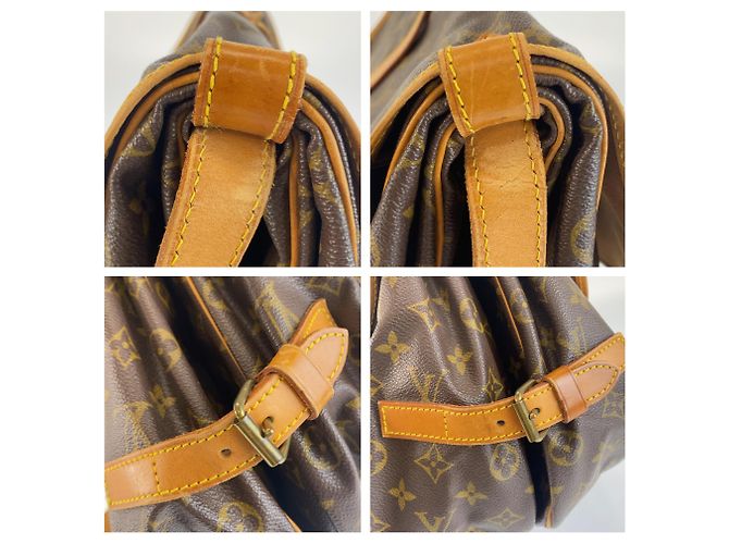 Borsa a tracolla Louis Vuitton Monogram Saumur 35 - vista 9